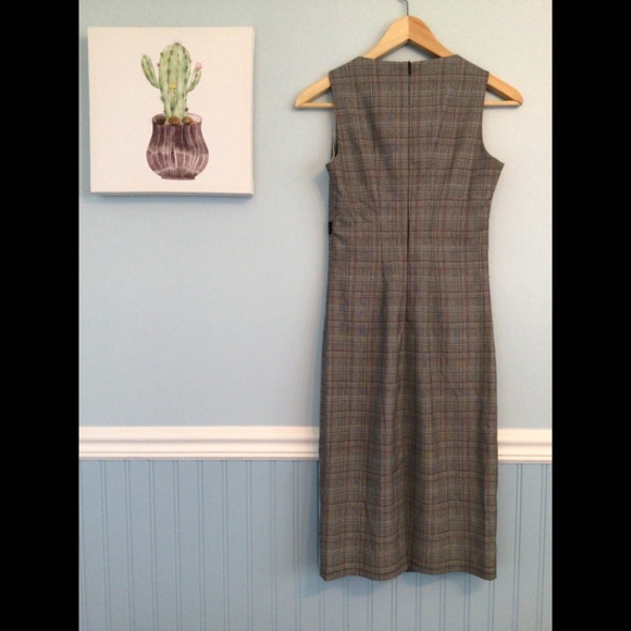 Checkered Grey classic Lady Dress - Picture 2 of 7